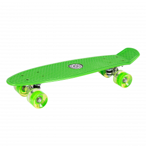 Bauerkraft G-185 Penny board s LED kolieskami, zelený